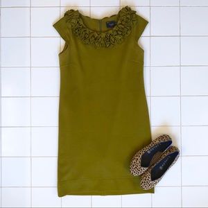 Olive Green Cap Sleeve Dress